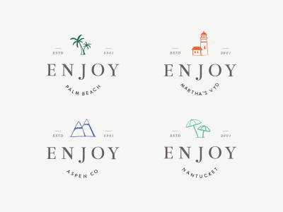 Enjoy Sub Brands 2 branding illustration logo travel