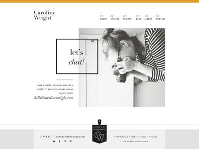 Cw Contact food styling web design
