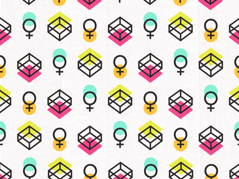 Box Pattern female box symbols vector pattern