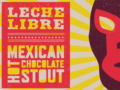 Leche Libre beer beer label mexican stout typography