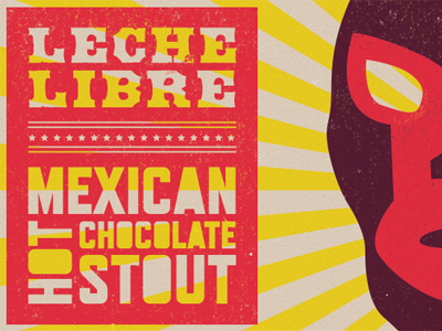 Leche Libre stout beer mexican typography beer label