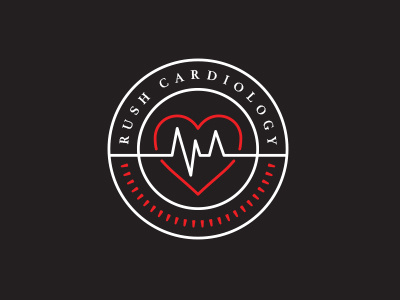 Rush Cardiology badge cardiology health heart medical