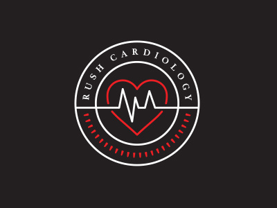 Rush Cardiology heart cardiology health medical badge