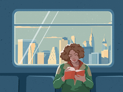 NYC mood architecture charachter character city graphic illustration illustrator landscape new york nyc subway vector woman