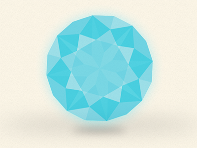 Flat Diamond diamond flat geometric illustration light blue top view