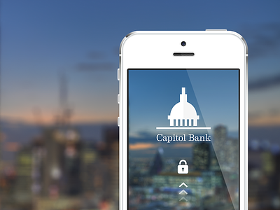 Capitol bank banking branding capitol full bleed photo illustration lens blur lock screen