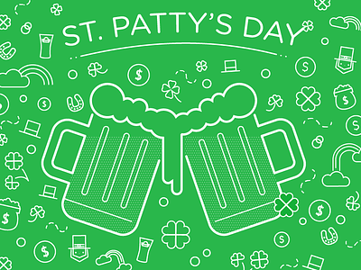 St. Patty's Day beer gold green leprechaun of pot