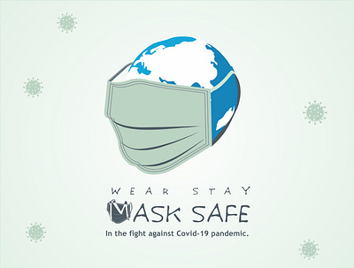mask safe branding coronavirus covid 19 design dribbble illustrator instagram mask png stay safe stayhome typography vector virus