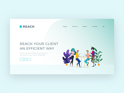 Reach Web concept design graphic illustrator sketch ui web website