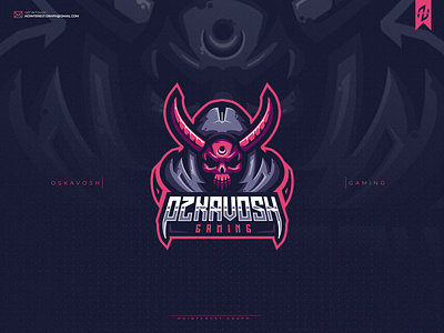 OZKAVOSH GAMING E SPORTS LOGO clean demon design devil digital esports game design game of thrones gamer games graphic illustration illustrations illustrator madness red skeleton skull sports stream