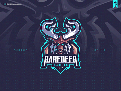 RARE DEER GAMING E SPORS LOGO animals badge blue clean deer design digital esports evil games graphic illustration illustrations illustrator layout mad mascot sports sports logo stream