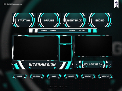 Blue Future Stream Package alerts clean design designer designs digital esports games gaming graphic graphic design illustration illustrations illustrator layout sports stream