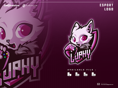 LUPHY E SPORT LOGO badge blue clean digital esports game games graphic graphic design illustration illustrations illustrator layout logo logo design logodesign mascot sports stream twitch