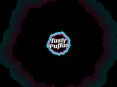 TastyPuffas logo concept abstract awesome branding colorful combined design graphic design illustration logo mark modern rgb simple tasty ui ux vector web