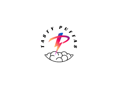 Tasty Puffas TP initials logo concept. awesome branding cloud colorful design graphic design identity illustration logo logo initials print simple tasty ui ux vector web
