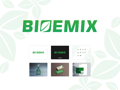 BioEmix brand branding business card clean design easy graphic design healthy icon illustration logo mark modern print simple spray typography ui ux