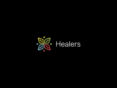 Healers logo awesome brand branding colorful colors design graphic design health icon illustration logo magic modern nature simple ui ux vector