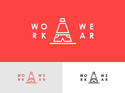 work wear brand app branding bright business clothing comfortable constructions friendly graphic design grey innovative logo pink print store stylish unique wear web work