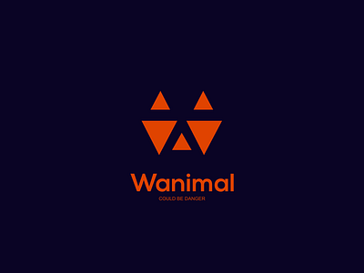 Wanimal animal branding cool dangerous logo negative simple space wild
