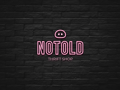 The Notold Thrift Store awesome branding coins collector design graphic design illustration logo neon piglet pink shop simple store style thrift thrifted ui ux vector