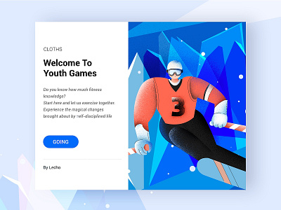 Welcome To Youth Games design illustration ui web 插图