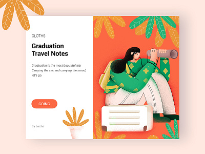 Graduation Travel Notes design ui web 插图 设计