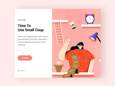 Time To Use Small Coup design illustration ui web 插图 设计