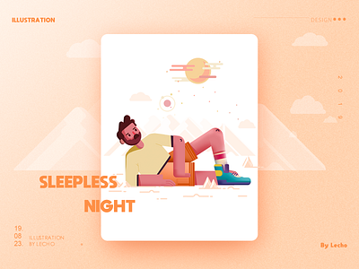 Sleepless Night design illustration web 插图 设计