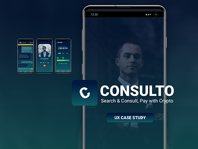 Consulto: Search & Consult, Pay with Crypto blockchain business consultant corporate crypto crypto currency cryptocurrency expert expertise mobile app design prototype specialist ui ui design user experience ux ux case study ux design wallet wireframe
