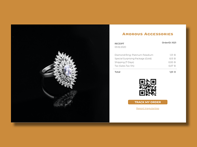 DailyUI#017 Receipt Page in Cryptocurrency bitcoin blockchain crypto crypto wallet cryptocurrency dailyui ecommerce ecommerce business elegant email receipt jewelry receipt ui uidesign uiux ux uxdesign website
