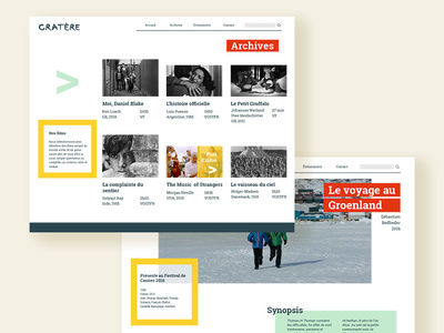 Le Cratère cinema design desktop mock up redesign study project ui web webdesign website