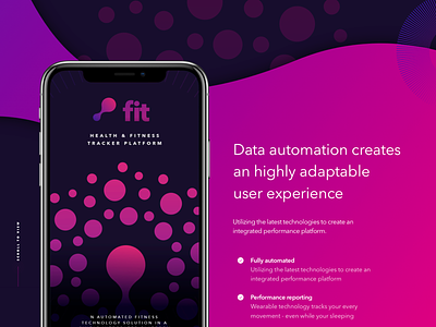 Fit Fitness Tracker app color dashboard data free pink portal ui ux web