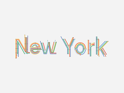 New York colour map new york nyc subway typography