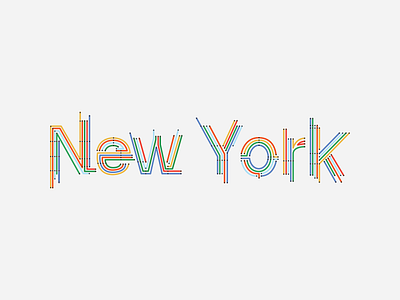 New York colour map new york nyc subway typography