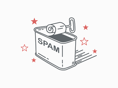 Spam can food illustration isometric lineart spam