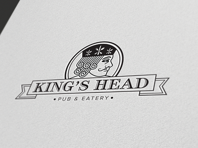 The King's Head Pub & Eatery brand design illustration king logo pub restaurant