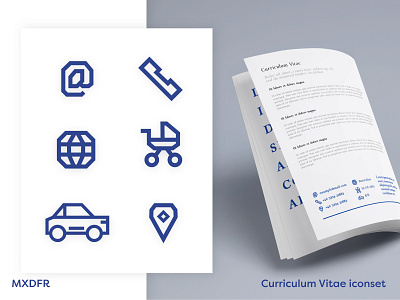 Curriculum Vitae Icon Set birth curriculum vitae cv date driverslicence email icon set icons nationality phone