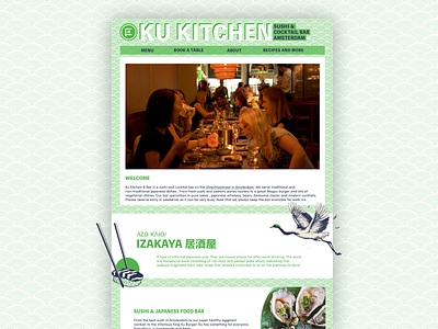 Japanese Sushi Restaurant & Cocktail Bar Webdesign illustration webdesign