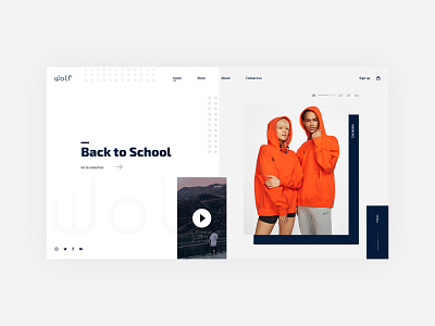 Wolf - online store branding design logo minimal ui ux web website
