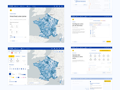 Geoptis (Laposte) - Redesign of the solution assistant figma laposte map mapping onboarding platform redesign software ui ux