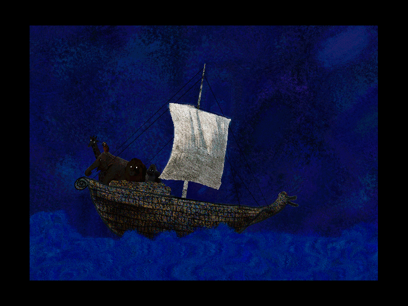 Ship On Waves animation gif illustration video game