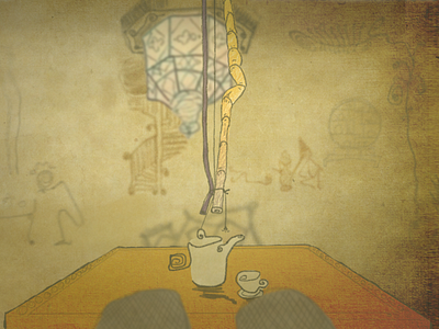 Tea House Concept concept art digital illustration pencil video game