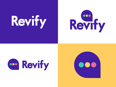 Revify Logo x4 app beauty branding color design ecommerce female fresh health logo platform plugin proofing rebrand revify social tech tool web app women