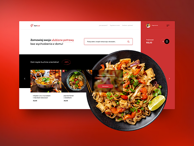 Fast Food online - concept concept design dinner eat fast food header layout meal restaurant