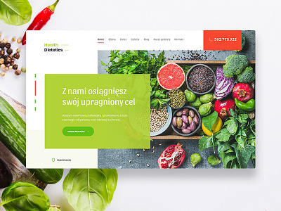 Dietician dietician invitation webdesign