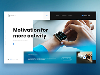 Alpha Watches store - header concept cart concept header layout product shop smartwatch sport store watch webdesign website