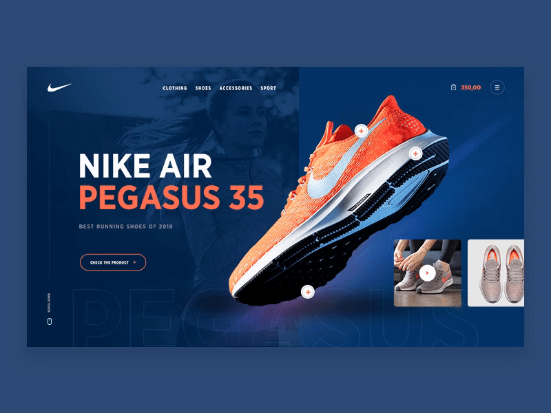 Nike Air Pegasus 35 - animation concept