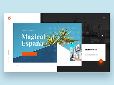 Magical Espana - header concept concept design header holiday layout spain travel trip typography webdesign website