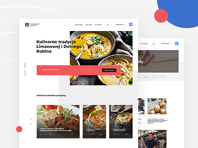 Regional recipes from Poland and Slovakia - Logo&Web animation design food layout logo recipe typography ui webdesign website