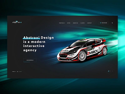 Abstraxi Design - Car Livery design agency cars dark design header layout ui webdesign website